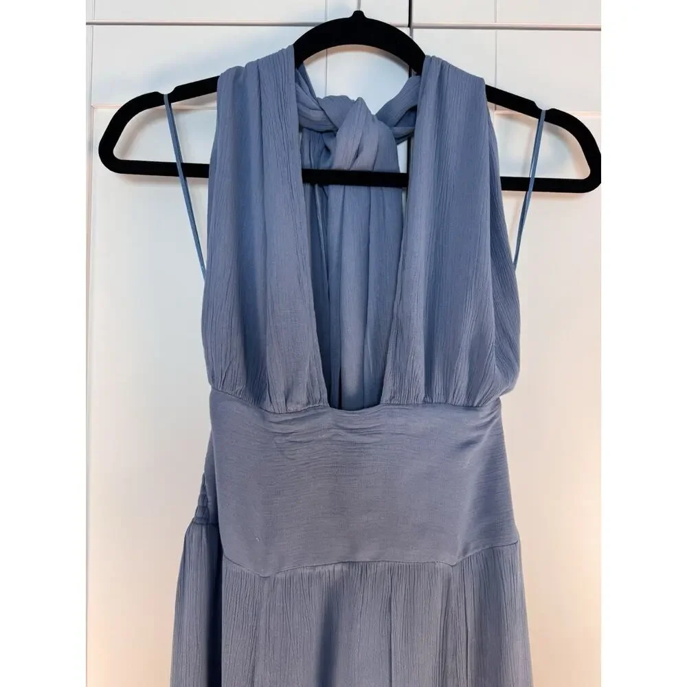 NWT Elan Multi Way Convertible Maxi Dress XS Halter Tie Neck Boho Flowy Beach - Picture 3 of 9